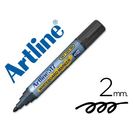 ROTULADOR ARTLINE PIZARRA EK-517 NEGRO -PUNTA REDONDA 2 MM -TINTA D...