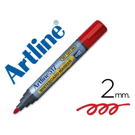 ROTULADOR ARTLINE PIZARRA EK-517 ROJO -PUNTA REDONDA 2 MM -TINTA DE...