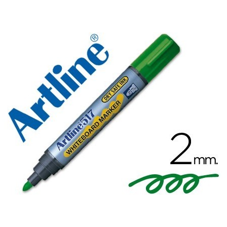 ROTULADOR ARTLINE PIZARRA EK-517 VERDE -PUNTA REDONDA 2 MM -TINTA D...