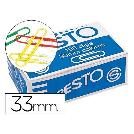 CLIPS COLORES PRESTO CAJA DE 100