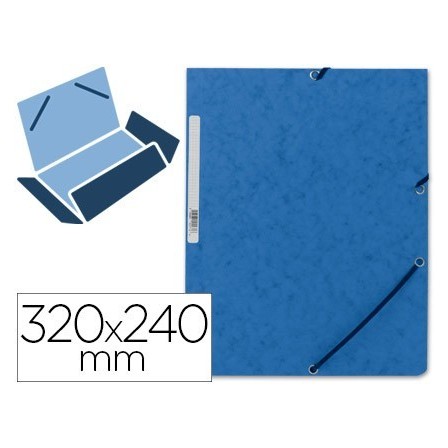 CARPETA Q-CONNECT GOMAS KF02167 CARTON SIMIL-PRESPAN SOLAPAS 320X24...