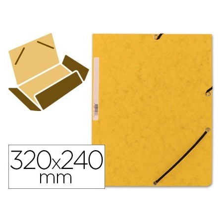 CARPETA Q-CONNECT GOMAS KF02166 CARTON SIMIL-PRESPAN SOLAPAS 320X24...