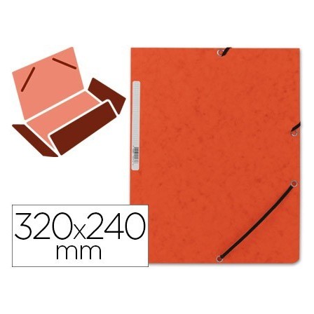 CARPETA Q-CONNECT GOMAS KF02170 CARTON SIMIL-PRESPAN SOLAPAS 320X24...