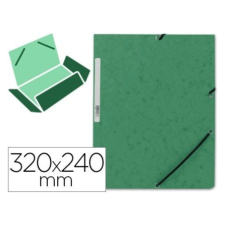 CARPETA Q-CONNECT GOMAS KF02168 CARTON SIMIL-PRESPAN SOLAPAS 320X24...
