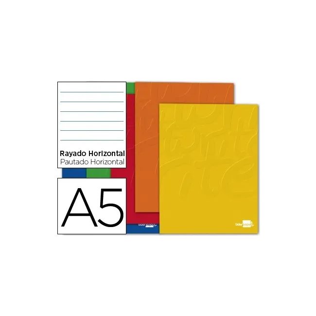 LIBRETA LIDERPAPEL WRITE A5 80 HOJAS 60G/M2 HORIZONTAL CON MARGEN