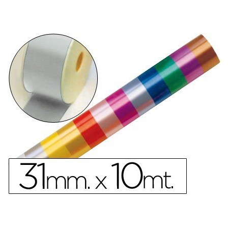 CINTA FANTASIA 10 MT X 31 MM PLATA