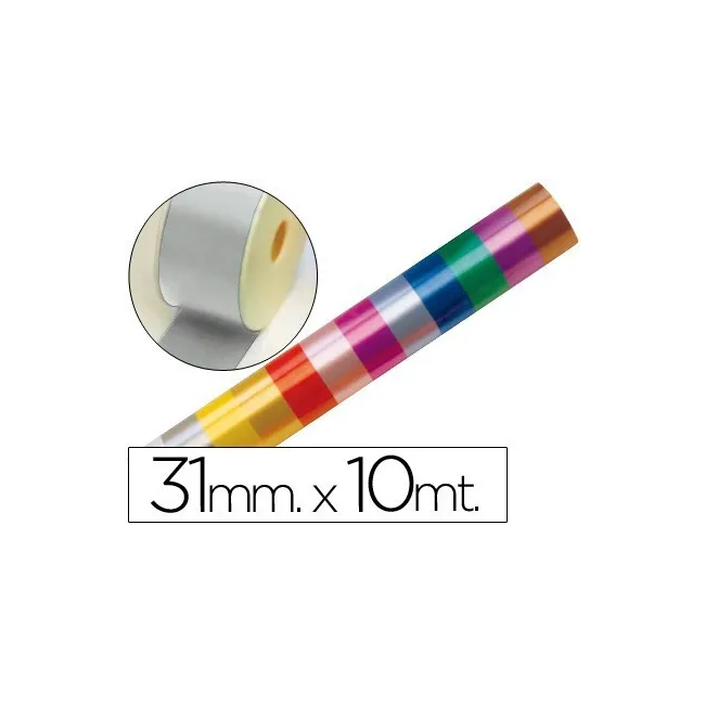 CINTA FANTASIA 10 MT X 31 MM PLATA