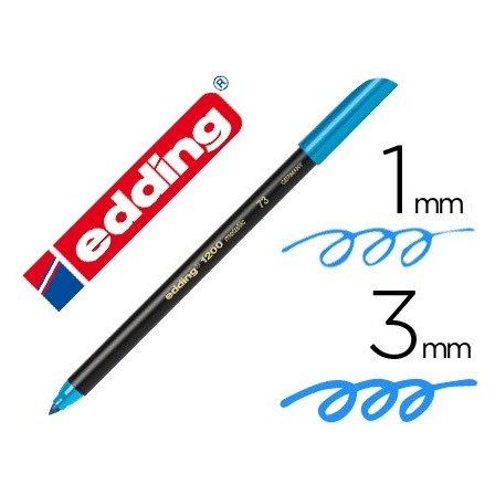 ROTULADOR EDDING PUNTA FIBRA 1200 AZUL METALIZADO N 73 PUNTA REDOND...
