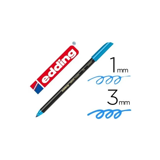 ROTULADOR EDDING PUNTA FIBRA 1200 AZUL METALIZADO N 73 PUNTA REDOND...