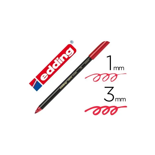 ROTULADOR EDDING PUNTA FIBRA 1200 ROJO METALIZADO N 72 PUNTA REDOND...