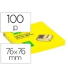 BLOC DE NOTAS ADHESIVAS QUITA Y PON Q-CONNECT 75X75 MM AMARILLO NEO...