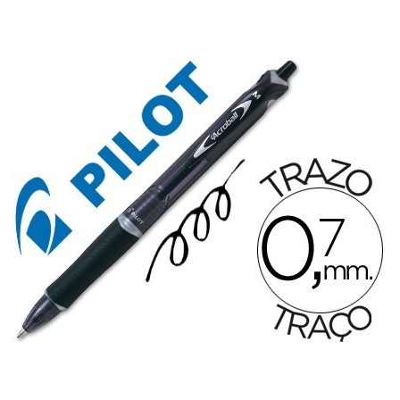 BOLIGRAFO PILOT ACROBALL NEGRO TINTA ACEITE PUNTA DE BOLA DE 1,0MM ...