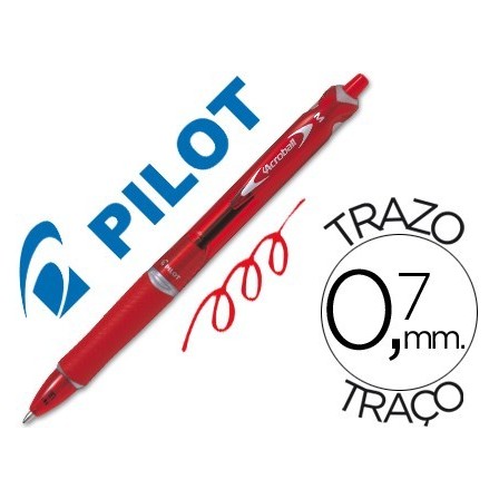BOLIGRAFO PILOT ACROBALL ROJO TINTA ACEITE PUNTA DE BOLA DE 1,0MM R...