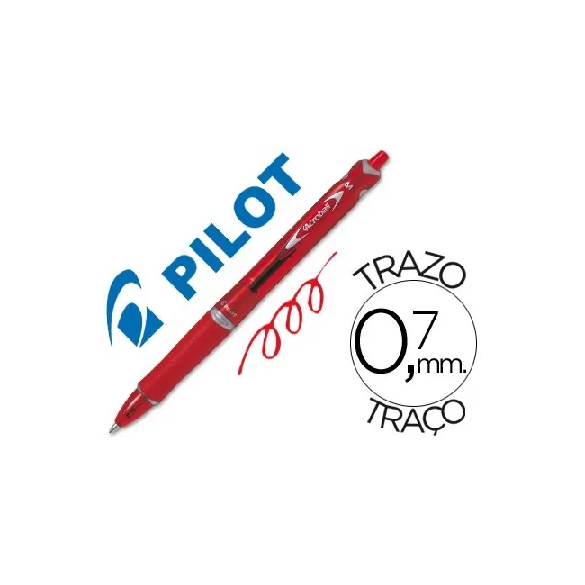 BOLIGRAFO PILOT ACROBALL ROJO TINTA ACEITE PUNTA DE BOLA DE 1,0MM R...