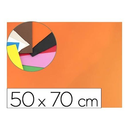 GOMA EVA LIDERPAPEL 50X70CM 60G/M2 ESPESOR 1.5MM NARANJA