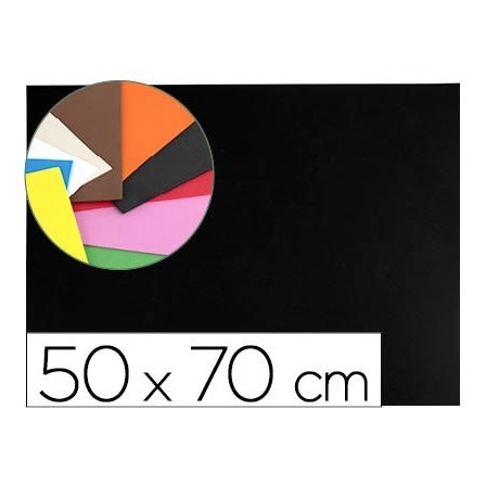 GOMA EVA LIDERPAPEL 50X70CM 60G/M2 ESPESOR 1.5MM NEGRO