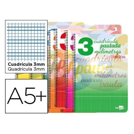 CUADERNO ESPIRAL LIDERPAPEL CUARTO PAUTAGUIA TAPA BLANDA 40H 75 GR ...