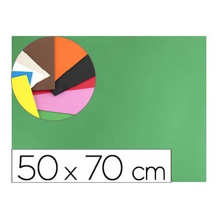 GOMA EVA LIDERPAPEL 50X70CM 60G/M2 ESPESOR 1.5MM VERDE