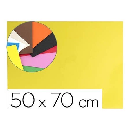 GOMA EVA LIDERPAPEL 50X70CM 60G/M2 ESPESOR 1.5MM AMARILLO