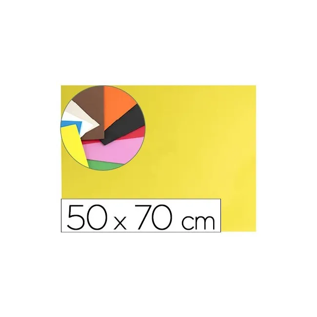 GOMA EVA LIDERPAPEL 50X70CM 60G/M2 ESPESOR 1.5MM AMARILLO