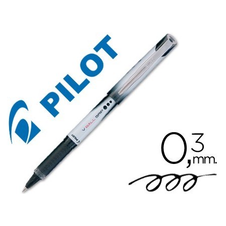 ROTULADOR PILOT ROLLER V-BALL GRIP NEGRO 05 MM