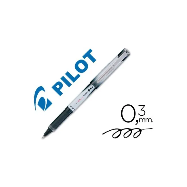 ROTULADOR PILOT ROLLER V-BALL GRIP NEGRO 05 MM