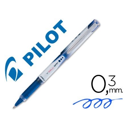 ROTULADOR PILOT ROLLER V-BALL GRIP AZUL 05 MM