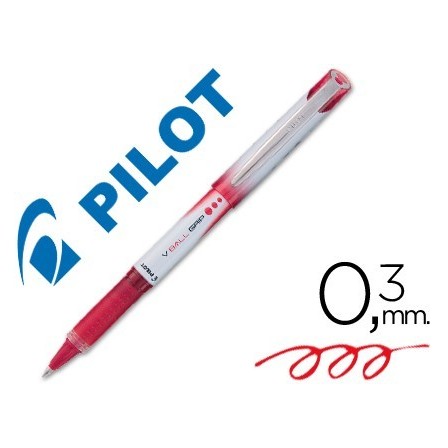 ROTULADOR PILOT ROLLER V-BALL GRIP ROJO 05 MM