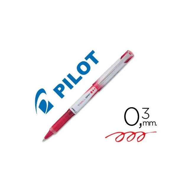 ROTULADOR PILOT ROLLER V-BALL GRIP ROJO 05 MM