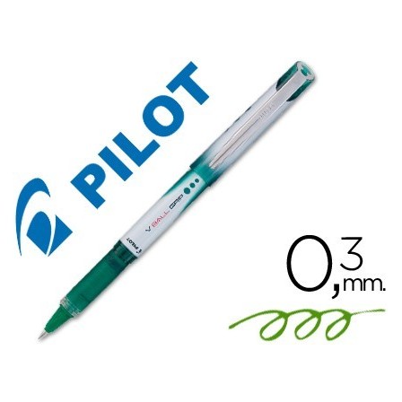 ROTULADOR PILOT ROLLER V-BALL GRIP VERDE 05 MM