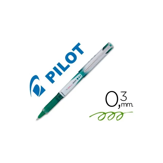 ROTULADOR PILOT ROLLER V-BALL GRIP VERDE 05 MM