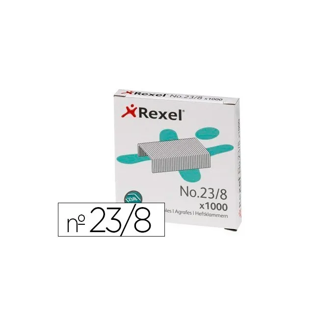 GRAPAS REXEL 23/8 ACERO CAJA DE 1000 UNIDADES