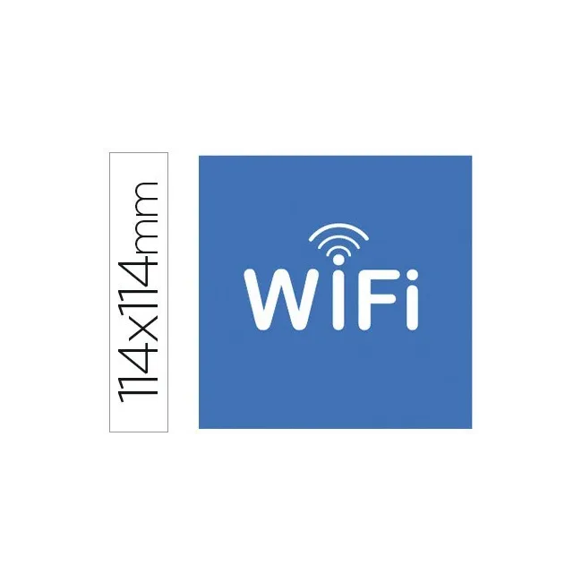 ETIQUETA ADHESIVA APLI DE SEÑALIZACION SIMBOLO WIFI 114X114 MM