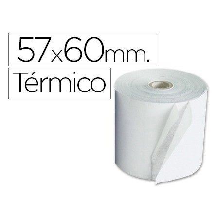 ROLLO SUMADORA EXACOMPTA TERMICO 57 MM X 60 MM 55 G/M2 SIN BISFENOL A