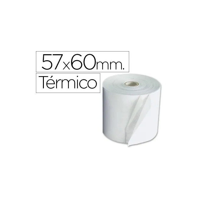ROLLO SUMADORA EXACOMPTA TERMICO 57 MM X 60 MM 55 G/M2 SIN BISFENOL A