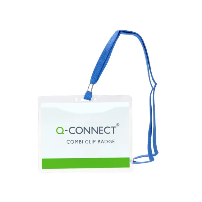 IDENTIFICADOR Q-CONNECT CON CORDON PLANO NEGRO A6 154X127 MM APERTU...