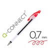 BOLIGRAFO Q-CONNECT DELTA ROJO -SUJECION DE CAUCHO -CON CAPUCHON