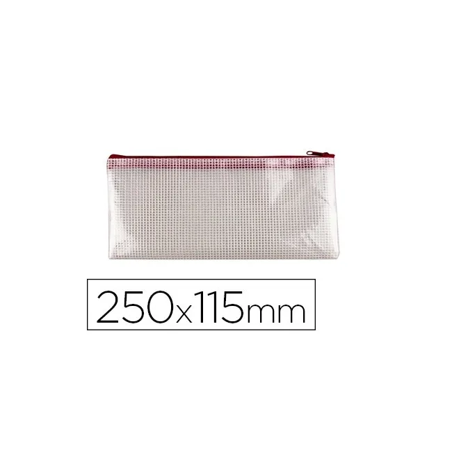 BOLSA MULTIUSOS Q-CONNECT MALLA CHEQUE 250X115 MM APERTURA SUPERIOR...