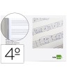BLOC MUSICA LIDERPAPEL PENTAGRAMA 5MM CUARTO 20 HOJAS 100G/M2 GRAPADO