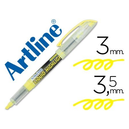 ROTULADOR ARTLINE FLUORESCENTE EK-640 AMARILLO -PUNTA BISELADA