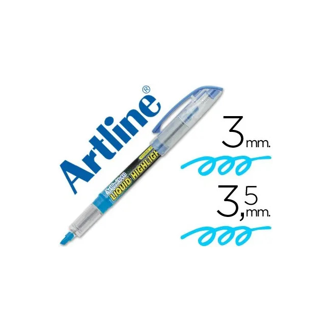 ROTULADOR ARTLINE FLUORESCENTE EK-640 AZUL -PUNTA BISELADA