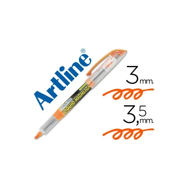 ROTULADOR ARTLINE FLUORESCENTE EK-640 NARANJA -PUNTA BISELADA