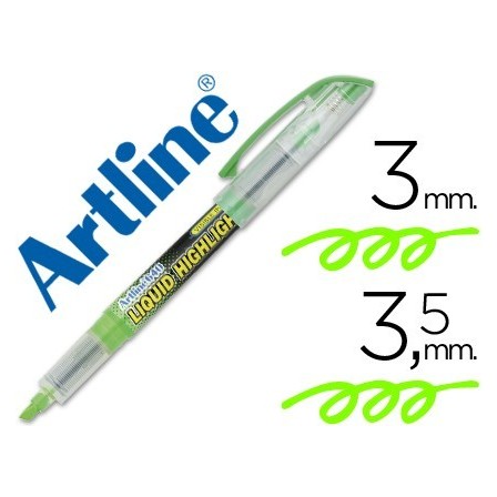 ROTULADOR ARTLINE FLUORESCENTE EK-640 VERDE -PUNTA BISELADA
