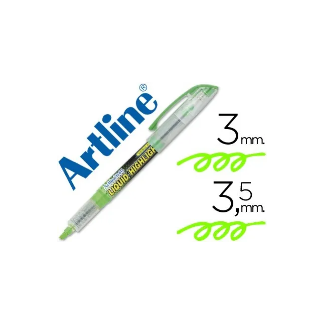 ROTULADOR ARTLINE FLUORESCENTE EK-640 VERDE -PUNTA BISELADA