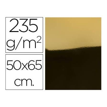 CARTULINA LIDERPAPEL 50X65 CM 235G/M2 METALIZADA ORO