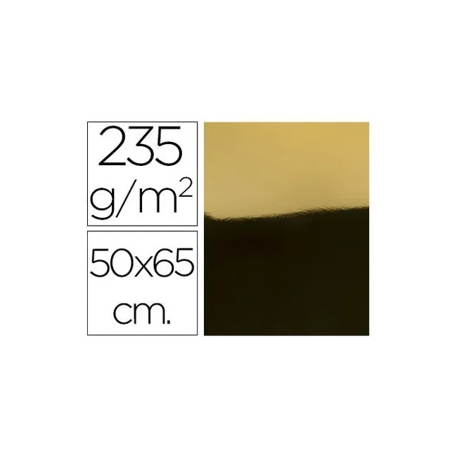 CARTULINA LIDERPAPEL 50X65 CM 235G/M2 METALIZADA ORO