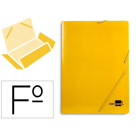 CARPETA LIDERPAPEL GOMAS FOLIO 3 SOLAPAS CARTON PLASTIFICADO COLOR ...