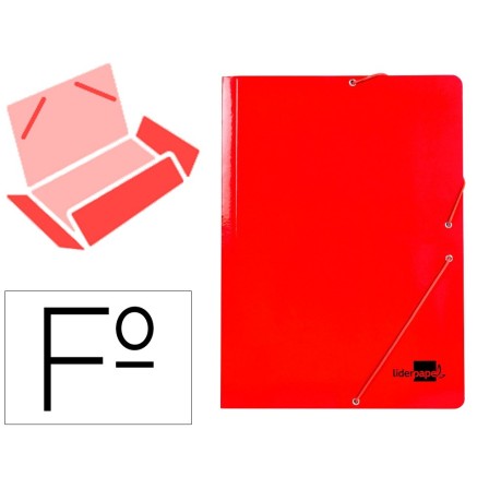 CARPETA LIDERPAPEL GOMAS FOLIO 3 SOLAPAS CARTON PLASTIFICADO COLOR ...