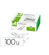 CLIPS NIQUELADOS Q-CONNECT N 3 PICOS 43 MM PUNTA CAJA DE 100 UNIDADES