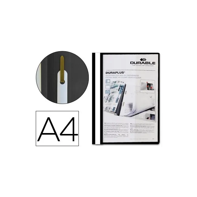 CARPETA DURAPLUS DIN A4 CON FASTENER NEGRO DURABLE